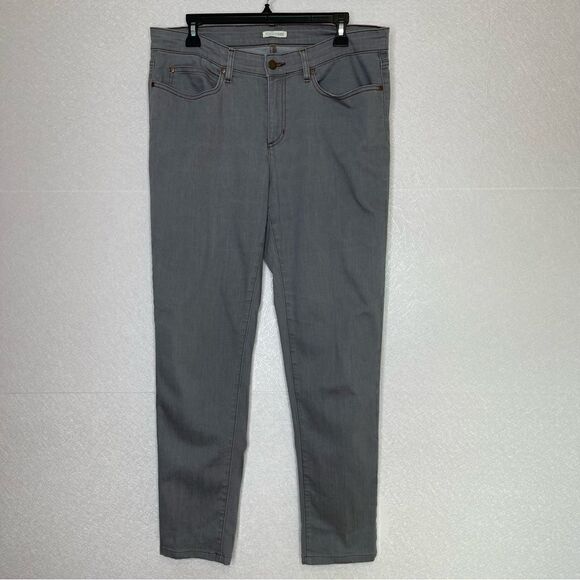 Eileen Fisher Dark Gray Wash Skinny Stretch Jeans 14 - Picture 1 of 5